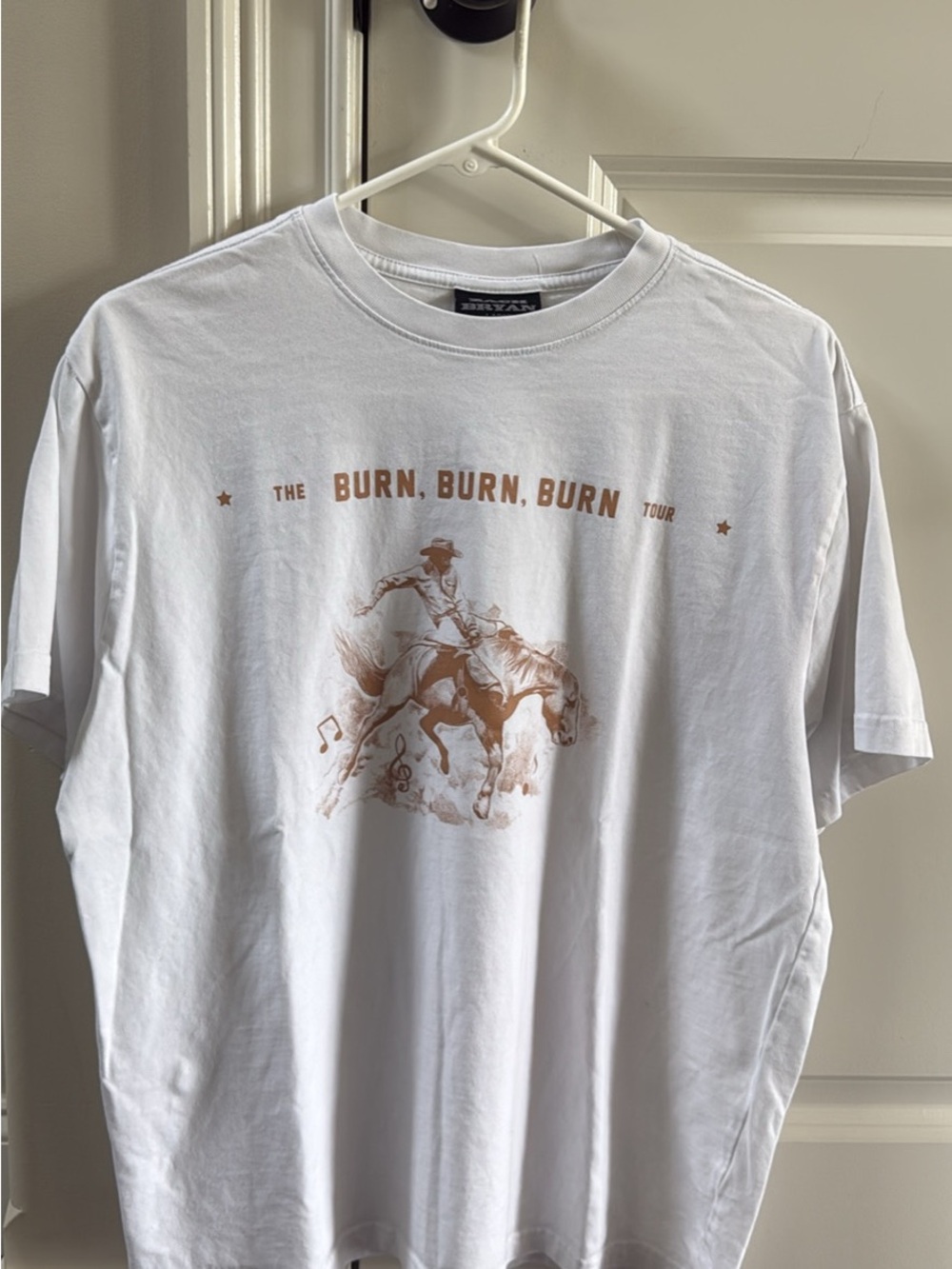 Zach Bryan 2023 Burn Burn Burn Tour Concert Tee Large - Cowboy Horse Rodeo